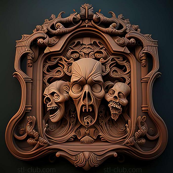 3D model haunted mansion (STL)